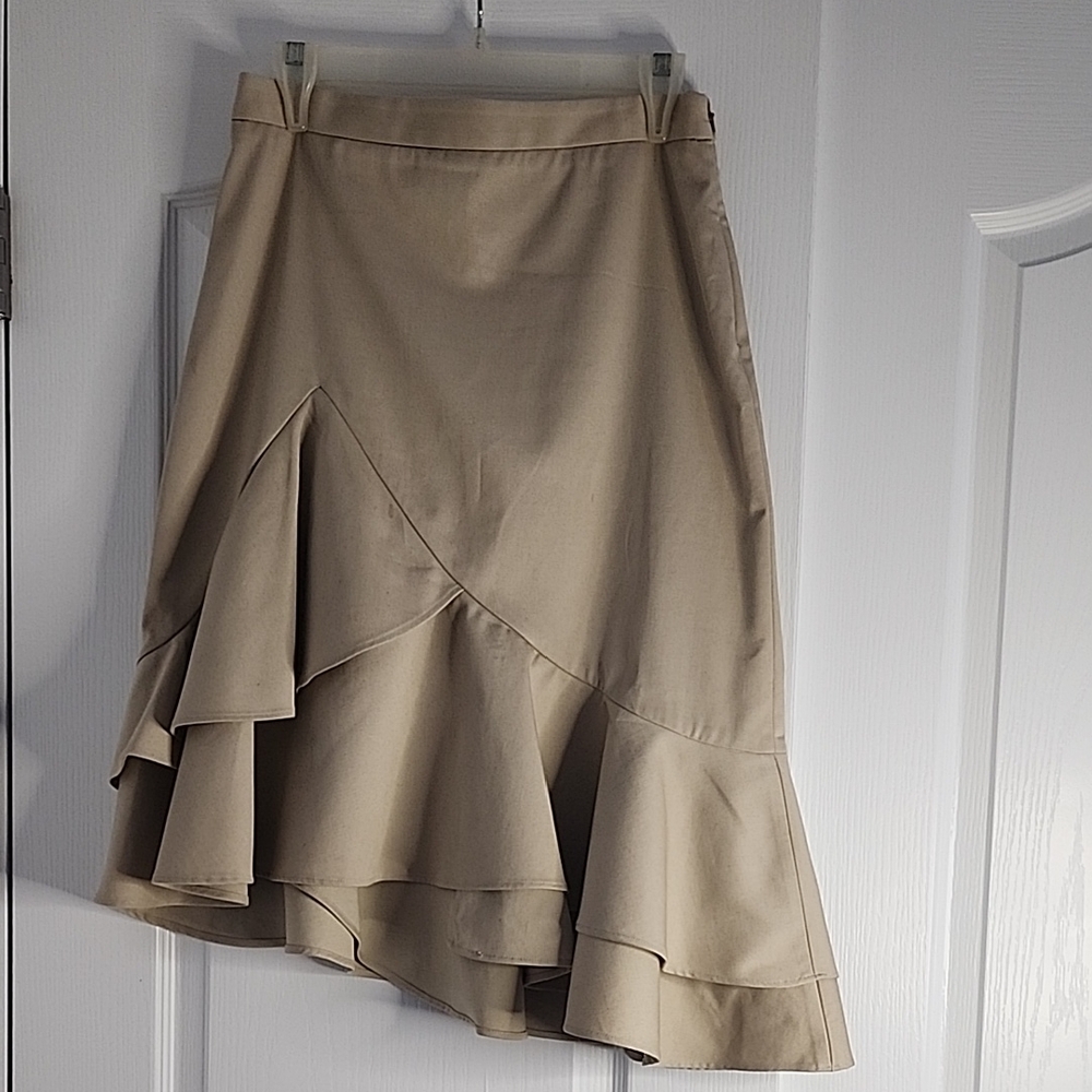 Banana Republic Asymmetrical Tan Skirt